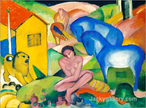 Der Traum. by Franz Marc paintings reproduction